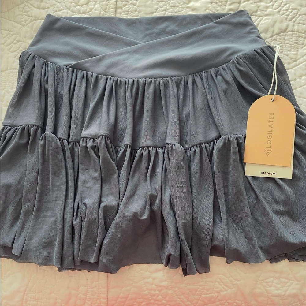 Gray Ruffled Women's Skirt